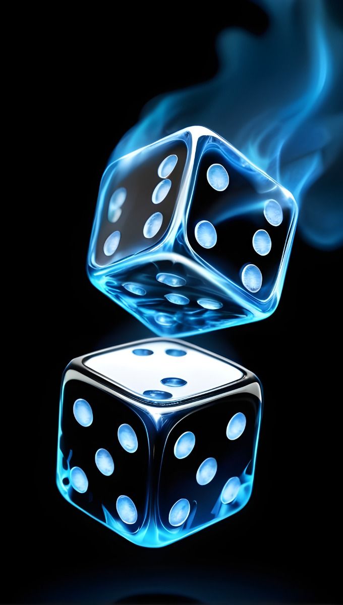 A second pair of glowing dice